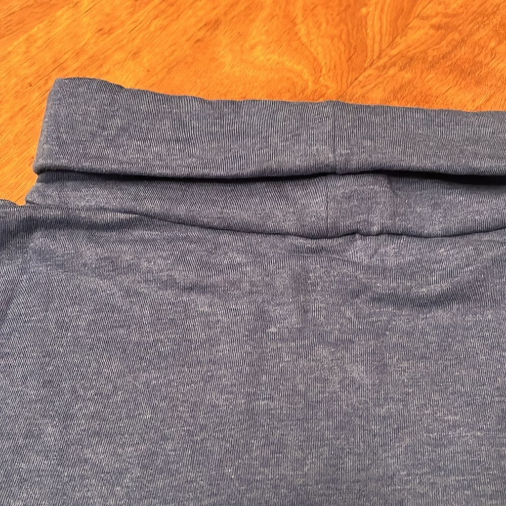 Like new Talbots fleece lined rolled neck blue sweater with gold buttons - Picture 13 of 16